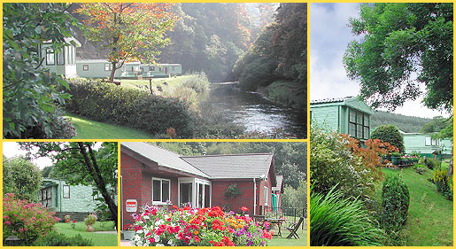 Clywedog Riverside Holiday Home Park Photographs Montage of Caravan Park