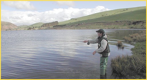Fishing in Llanidloes